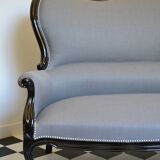 Canapé ancien Louis-Phillippe gris