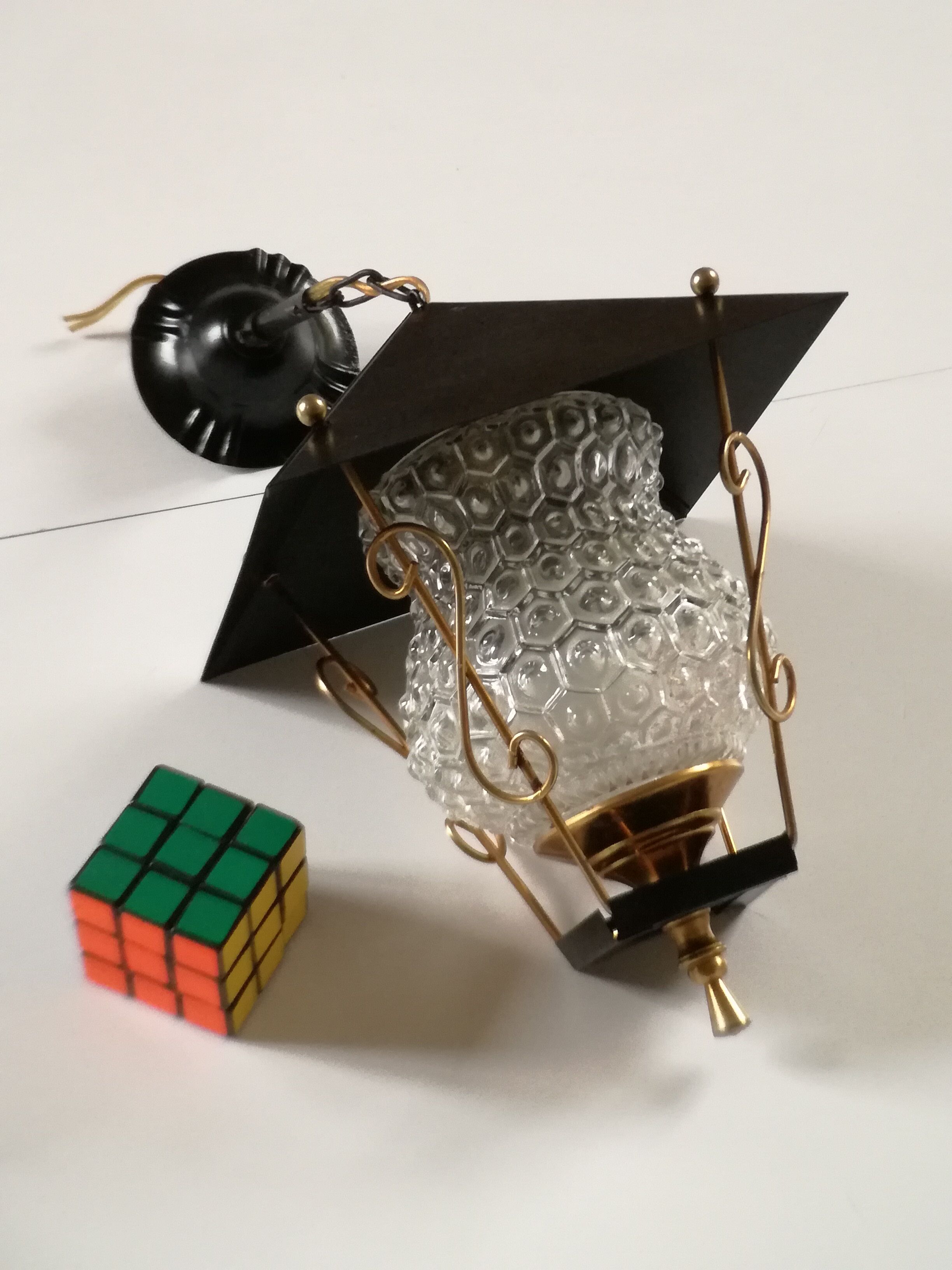 Golden metal lantern 1950