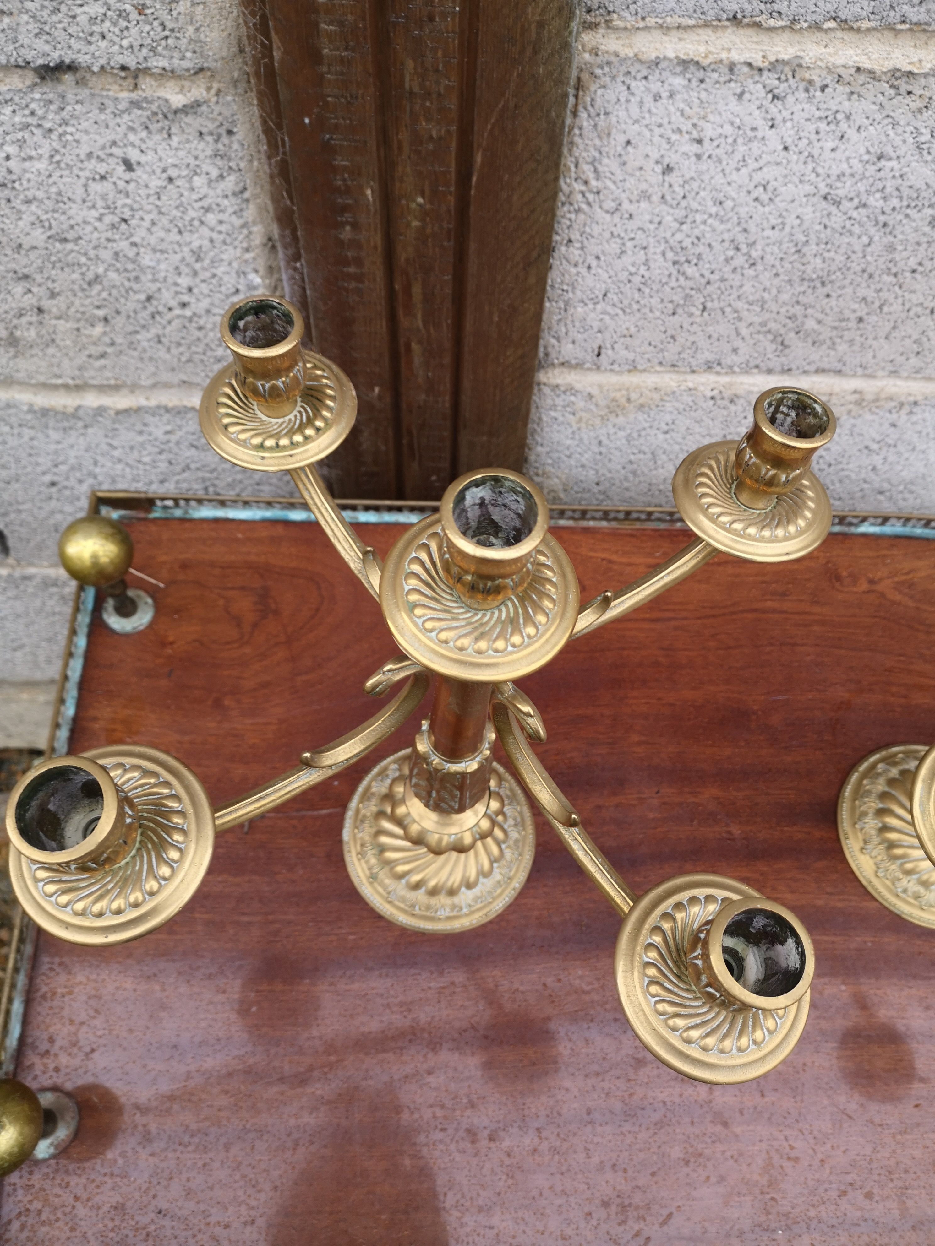 Pair of golden candlesticks