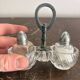 Ancien Porte Condiment Saleron Salière Poivrier Métal Argenté Christofle