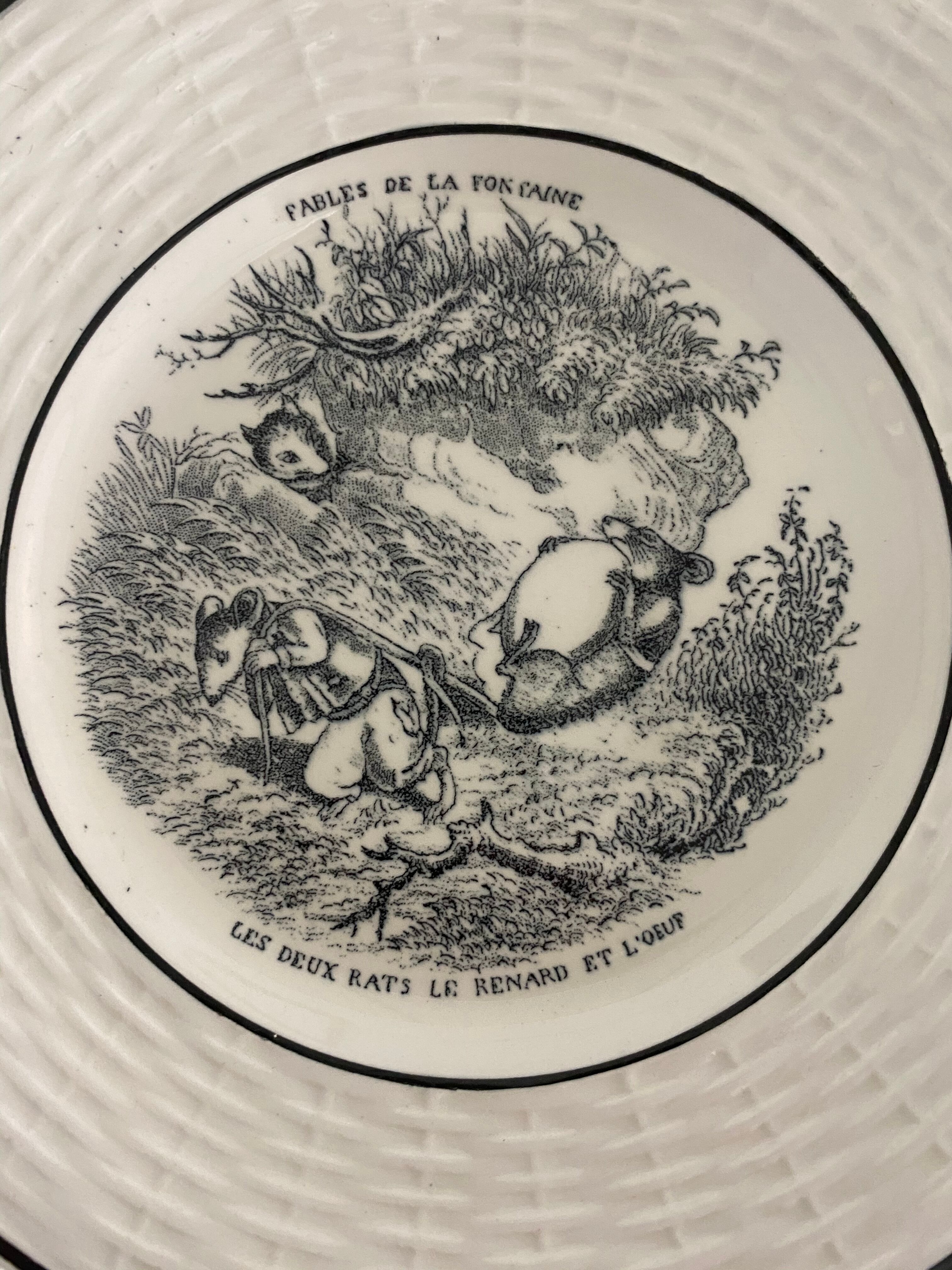 Speaking plate old fable of the fountain digoin sarguemines the two rats the fox and loeuf