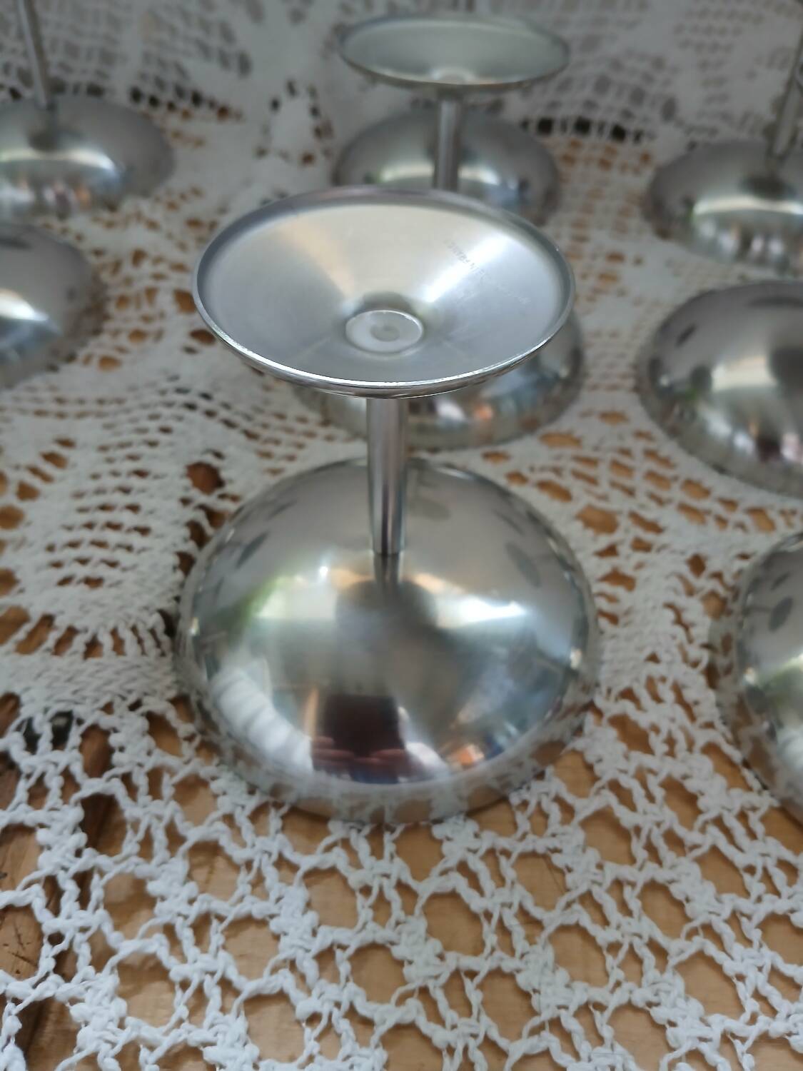 12 ice cream cups + stainless steel tray Guy Degrenne