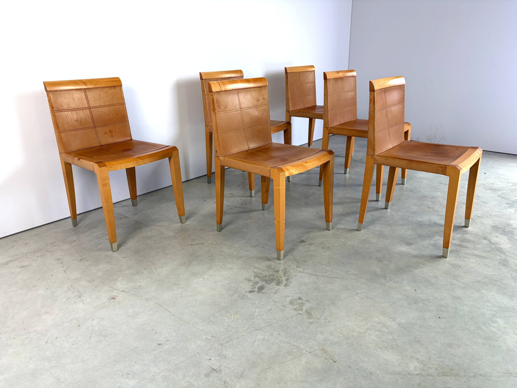 Aro dining chairs by Chi Wing Lo for Giorgetti, Italy - set of 6