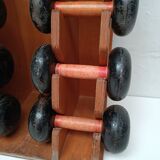 60s dumbbell wall display