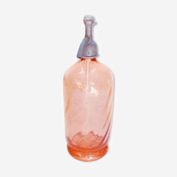 Siphon de verre rose