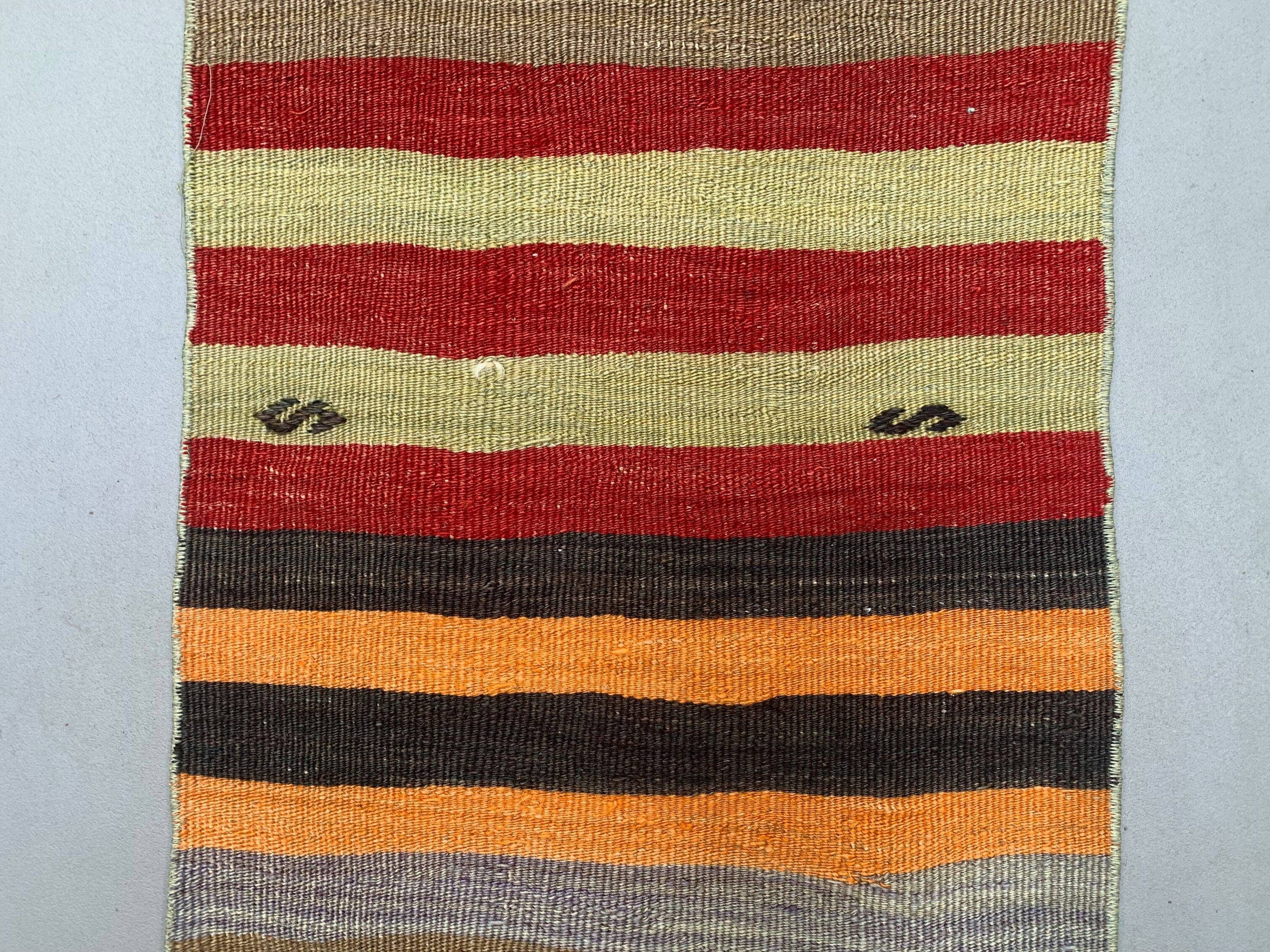 Old Turkish narrow Kilim Runner 347x49 cm shabby chic, vintage kelim