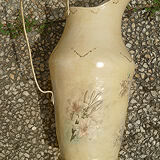 Broc en cuivre peint vintage
