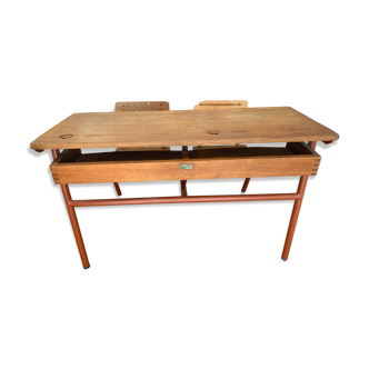 Bureau écolier rétro double