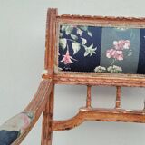 Fauteuil de style Louis Xvi ancien 1900s tissus Fleuris