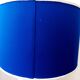 Longwy earthenware lamp and Klein blue lampshade