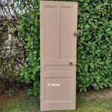 Series of 9 old communication doors, solid wood, both solid and glazed.