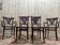 Suite de 4 chaises et deux fauteuils cannés thonet à "palmettes"