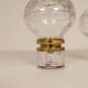 Pair of solid clear crystal candlesticks in modern Scandinavian style Orrefors Sweden