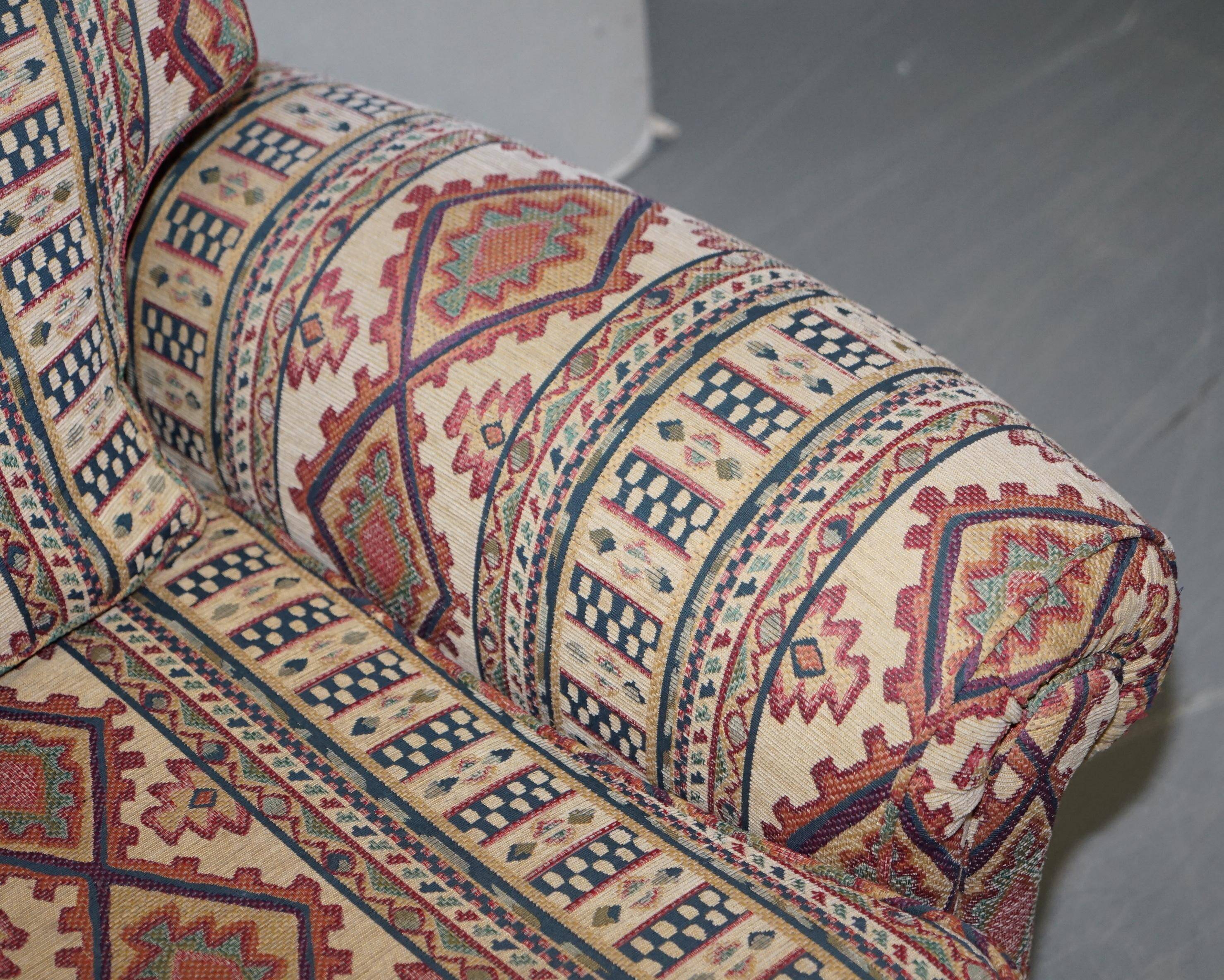 Art Deco style upholstered Kilim sofa