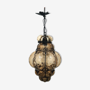 Lustre lanterne en verre Murano de Gianni Seguso