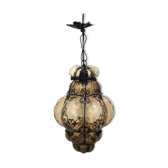 Lustre lanterne en verre Murano de Gianni Seguso