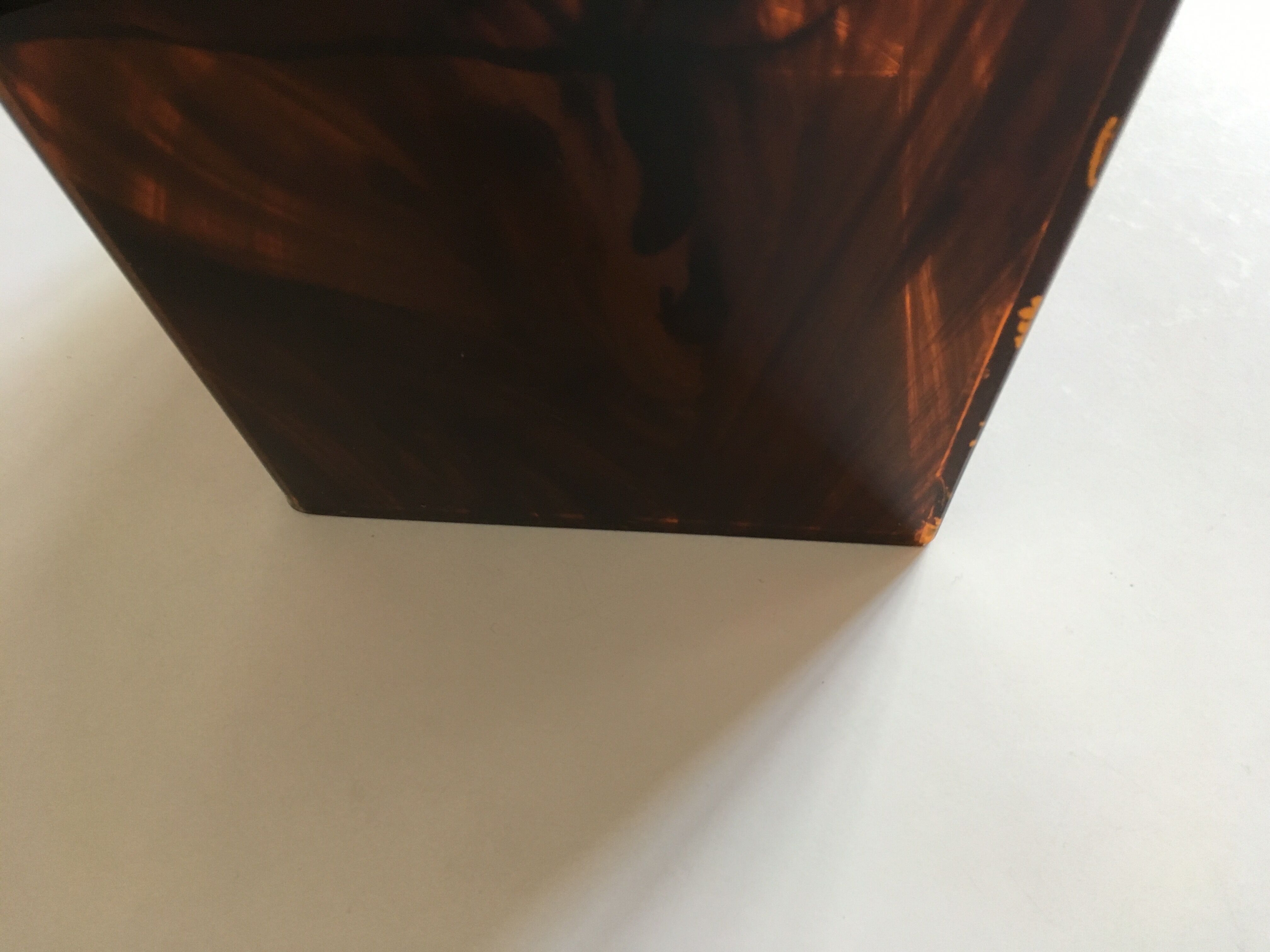 Porte parapuie de Lucite écaille Pompidou era années 70