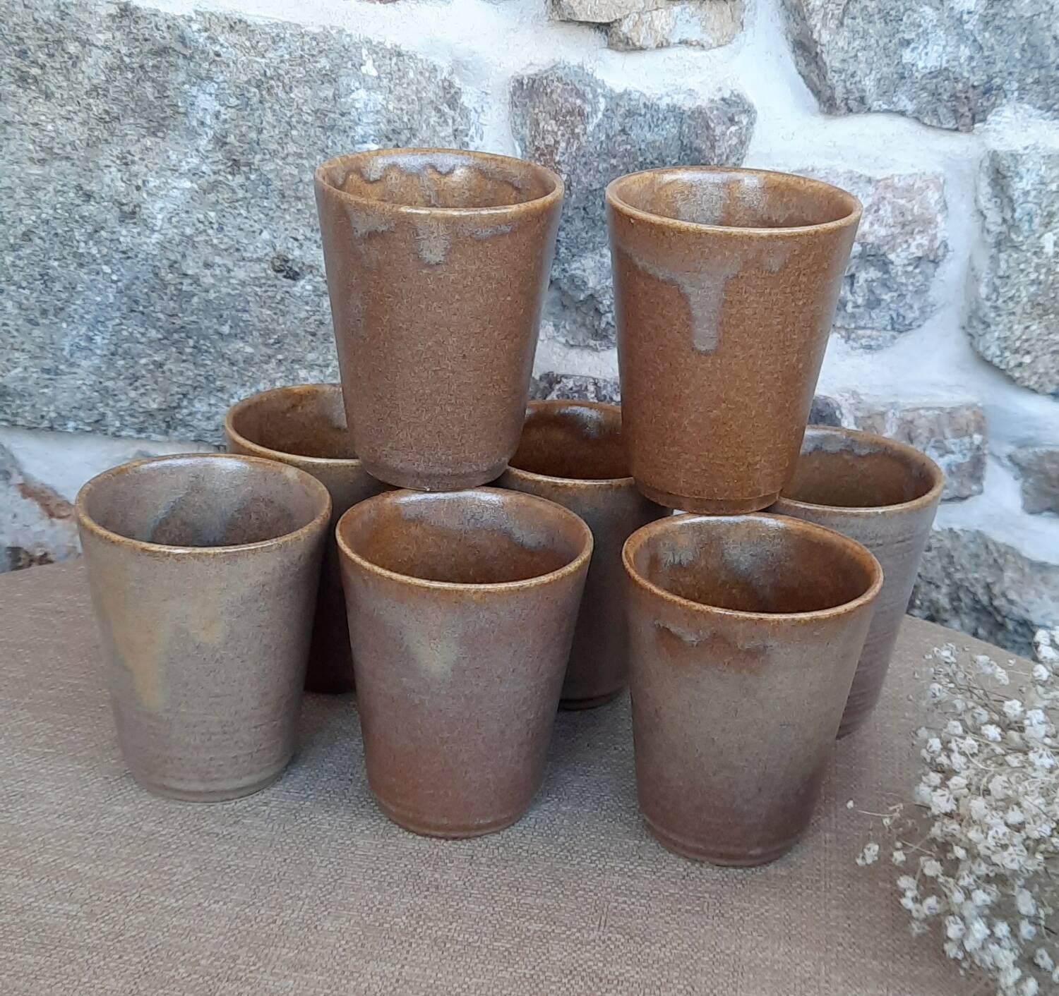 Stoneware glass tumbler