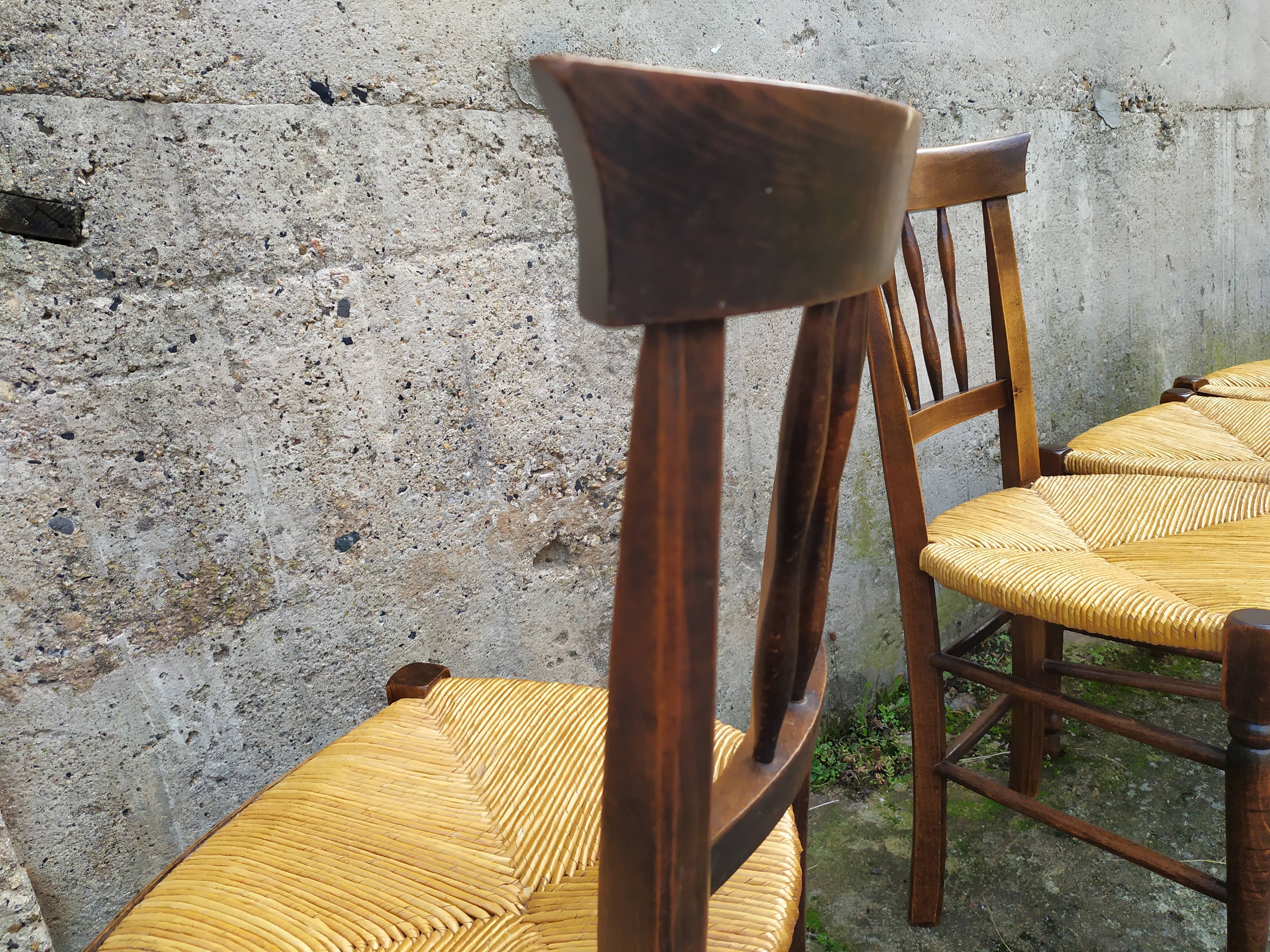 Chaises paillés rustique