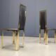 Vintage French brass dining chairs, set of 6 - 1970s
