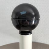 Bout de canapé porte-revues métal et verre années 80