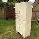 Vintage Mado sideboard with 4 doors and 2 drawers in beige lacquered plywood