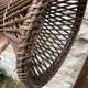 Tabouret diabolo en cannage vintage