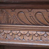 Henry II style bevelled oak mirror 95x154cm