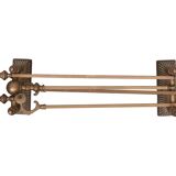 Antique Brass Fireplace Tools 19th Century