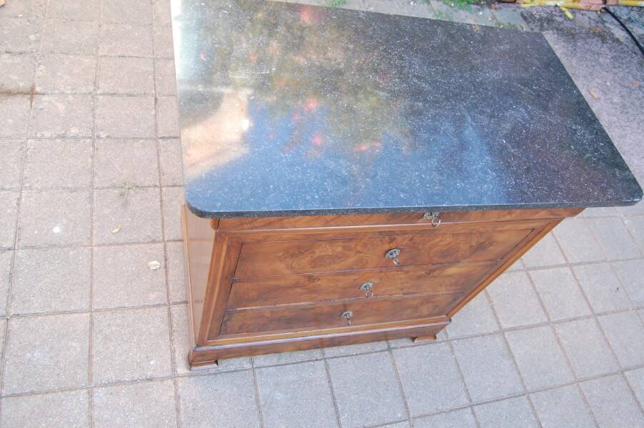 small Louis Philippe period walnut chest of drawers from the 19th century