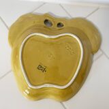 Vintage SECLA Majolica Tray in the Shape of an Apple, Made in Portugal