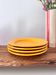Set of 4 yellow dessert plates