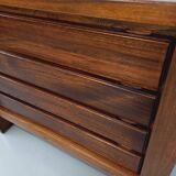 Vintage Maison Regain chest of drawers in solid elm from the 80s