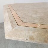 Vintage tesselated stone dining table by Maithland smith, 1970s