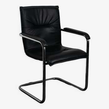 Fauteuil cantilever skaï 1970