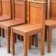 Set of 10 Brutalist Monastery Chairs from the 50s