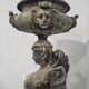 Empire style bronze jardinières, bronze and marble, 1805