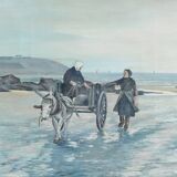 Large Painting “Les Goémoniers”, by A. Le Guen – 1969