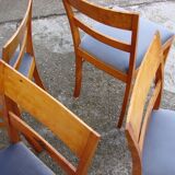 Set of 4 art deco chairs, 1940s