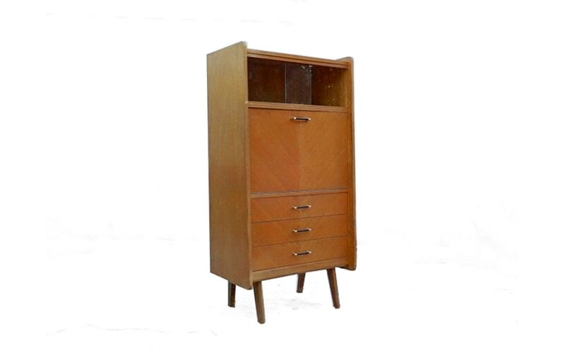 Vintage secretary 1950 clear solid wood