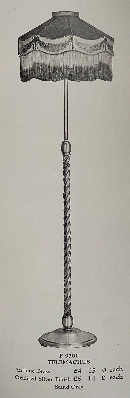 Silver plated Gec standard floor lamp