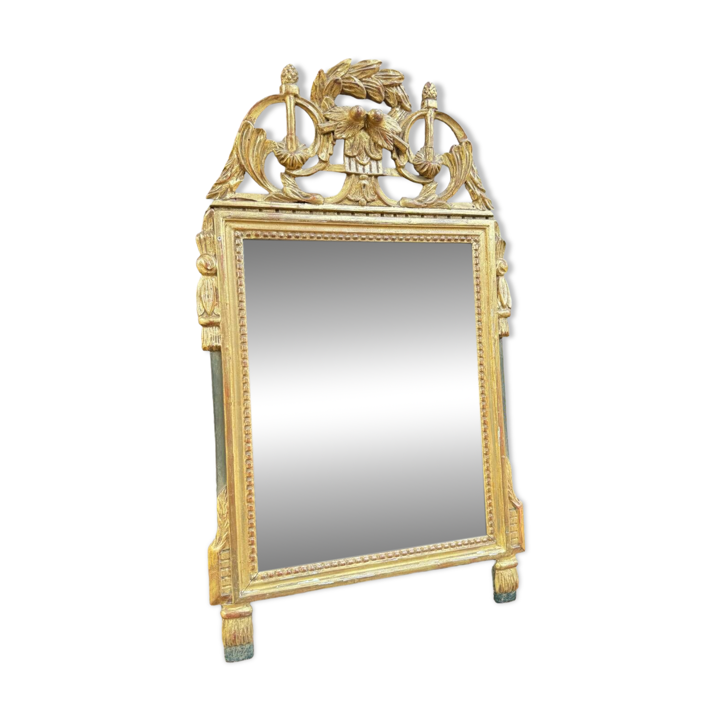Mirror In Wood And Golden Stucco From Louis XVI XVIII Eme Century