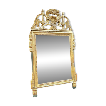 Mirror In Wood And Golden Stucco From Louis XVI XVIII Eme Century
