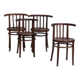 Chaises anciennes en bois courbé (vers 1920). Ensemble de 4 pièces n°2