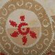 Vintage hand-embroidered tribal tapestry 153x166 cm