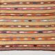 Vintage Striped Pattern Multicolor Kilim Rug, 183x239Cm