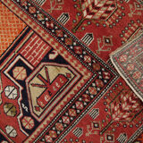 Antique Caucasian Handmade Wool Shirvan Rug 1890- 128x188cm