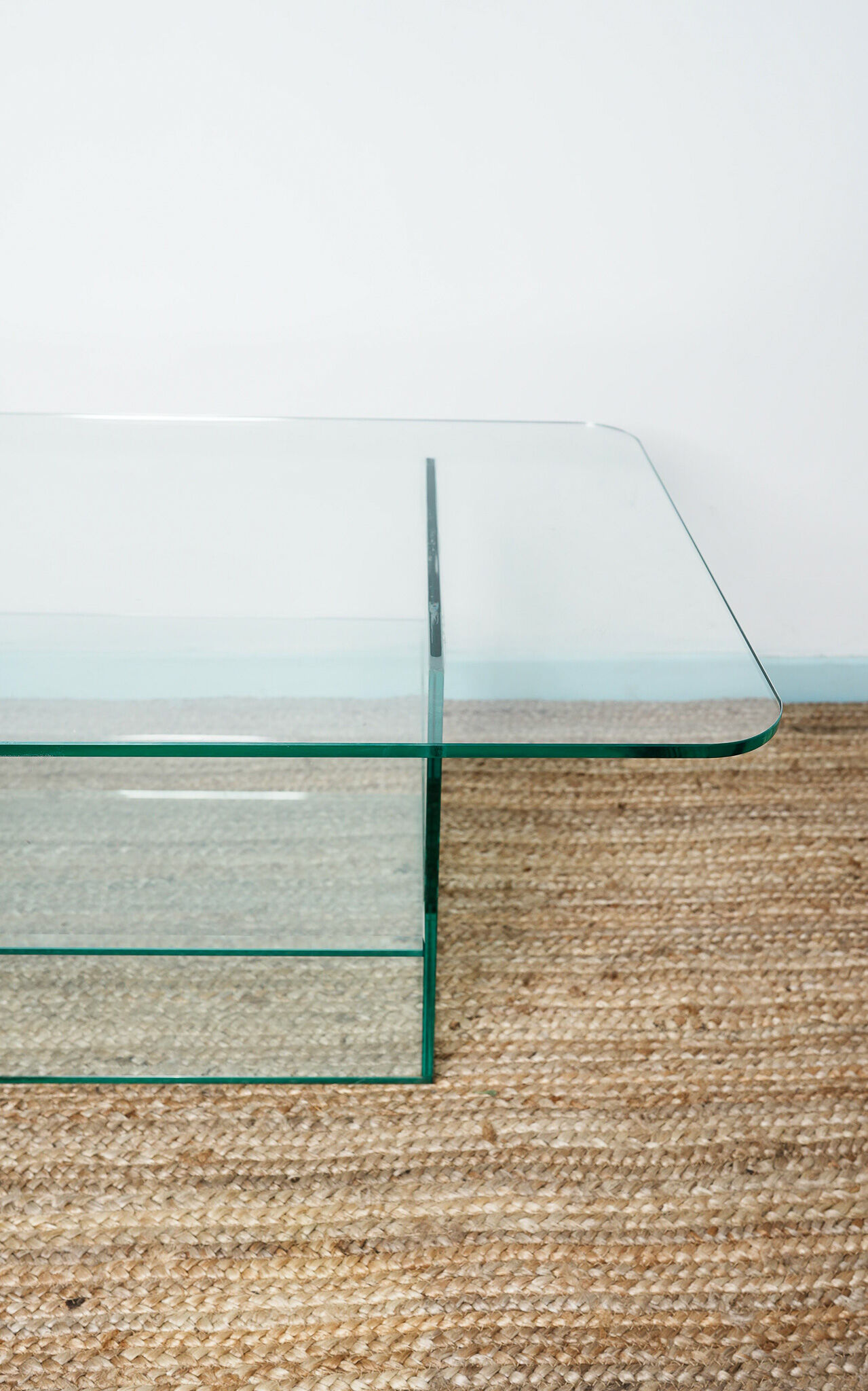 Glass coffee table