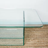 Glass coffee table