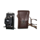 Former Luminor bellows camera (made in France) early 20th century with its leather case